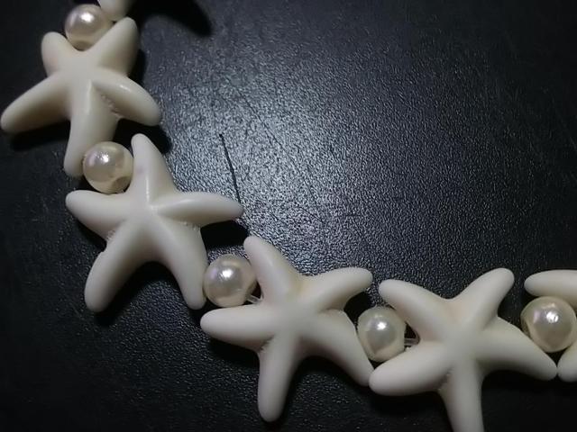 天然石★ハウライト ひとで 半連 < 女性アクセサリー/時計 天然石★ハウライト ひとで 半連 < 女性アクセサリー/時計の