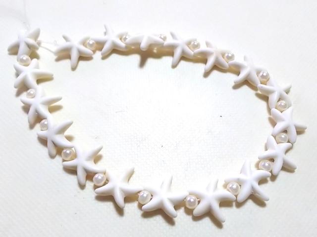 天然石★ハウライト ひとで 半連 < 女性アクセサリー/時計 天然石★ハウライト ひとで 半連 < 女性アクセサリー/時計の