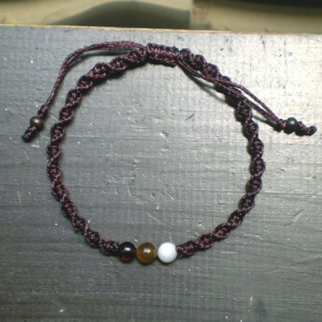 天然石*紐編みアンクレット*2 < 女性アクセサリー/時計 天然石*紐編みアンクレット*2 < 女性アクセサリー/時計の