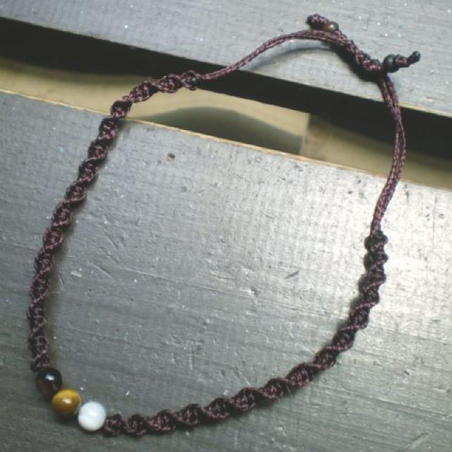 天然石*紐編みアンクレット*2 < 女性アクセサリー/時計 天然石*紐編みアンクレット*2 < 女性アクセサリー/時計の