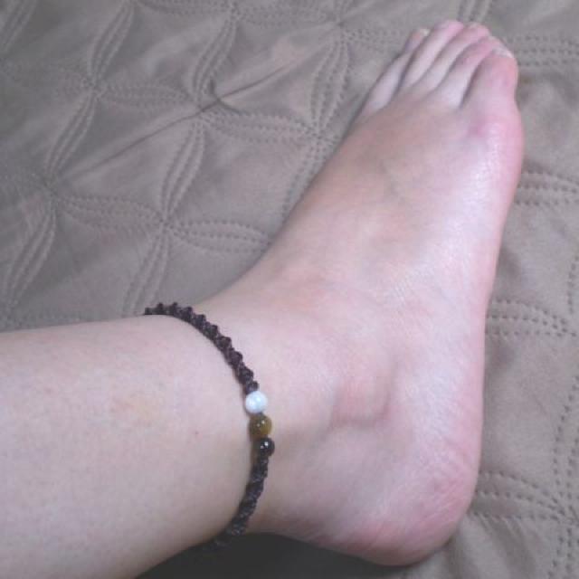 天然石*紐編みアンクレット*2 < 女性アクセサリー/時計 天然石*紐編みアンクレット*2 < 女性アクセサリー/時計の