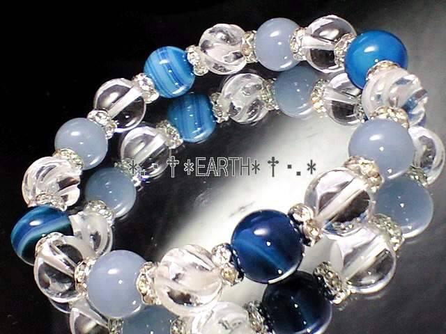 天然石★エンジェライト&ブル-アゲ-ト&水晶&螺旋彫水晶数珠 < 女性アクセサリー/時計 天然石★エンジェライト&ブル-アゲ-ト&水晶&螺旋彫水晶数珠 < 女性アクセサリー/時計の