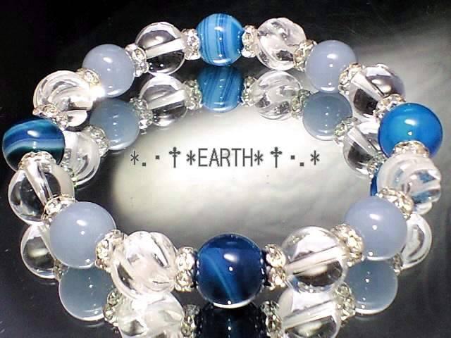 天然石★エンジェライト&ブル-アゲ-ト&水晶&螺旋彫水晶数珠 < 女性アクセサリー/時計 天然石★エンジェライト&ブル-アゲ-ト&水晶&螺旋彫水晶数珠 < 女性アクセサリー/時計の