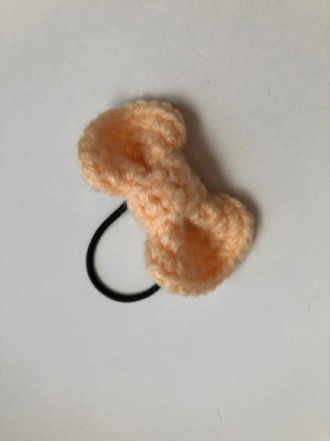 ハンドメイド ヘアゴム 丸っこいリボン♪ 小さなお子様用 アプリコット < 女性ファッション  ハンドメイド ヘアゴム 丸っこいリボン♪ 小さなお子様用 アプリコット < 女性ファッションの