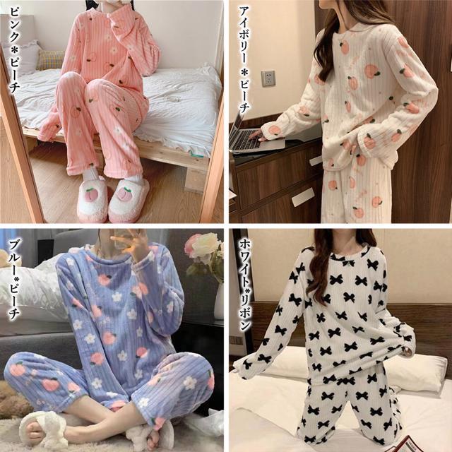 送料無料 新品 フリースパジャマ 上下セット レディース < 女性ファッション  送料無料 新品 フリースパジャマ 上下セット レディース < 女性ファッションの