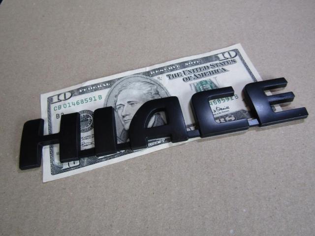 ● TOYOTA ハイエース HIACE&SUPER GL MAD BLACK ABS製 エンブレム 2枚SET 新品未開封品! < 自動車/バイク ● TOYOTA ハイエース HIACE&SUPER GL MAD BLACK ABS製 エンブレム 2枚SET 新品未開封品! < 自動車/バイク