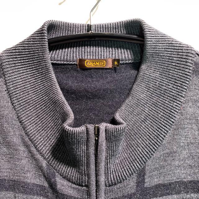 2XLサイズ ウール100% ARAMIS ドライバーズニット チェック柄ニット ニット セーター ジップアップ ブルゾン < 男性ファッション 2XLサイズ ウール100% ARAMIS ドライバーズニット チェック柄ニット ニット セーター ジップアップ ブルゾン < 男性ファッションの