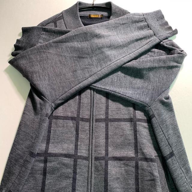 2XLサイズ ウール100% ARAMIS ドライバーズニット チェック柄ニット ニット セーター ジップアップ ブルゾン < 男性ファッション 2XLサイズ ウール100% ARAMIS ドライバーズニット チェック柄ニット ニット セーター ジップアップ ブルゾン < 男性ファッションの