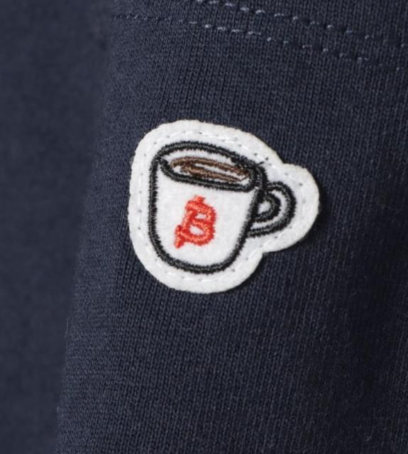 メンズ コーヒー刺繍 クルーネック カットソー < 男性ファッション メンズ コーヒー刺繍 クルーネック カットソー < 男性ファッションの