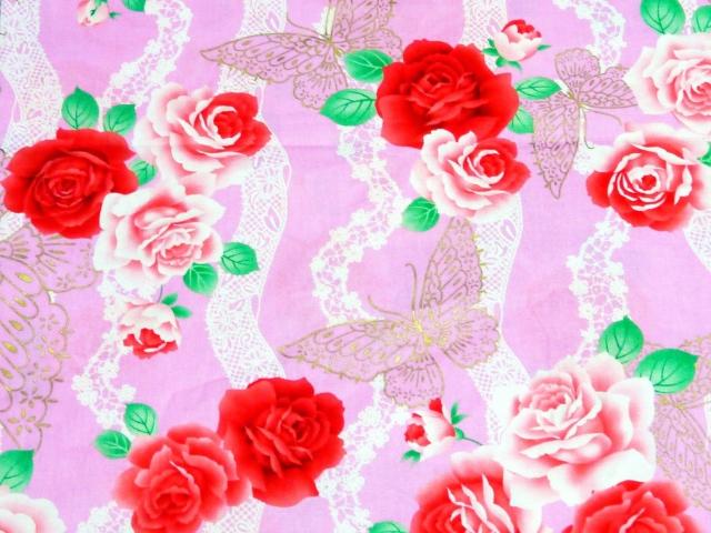 ピンク地 薔薇 蝶 レース柄 生地 50×110 ゴスロリ < ペット/手芸/園芸  ピンク地 薔薇 蝶 レース柄 生地 50×110 ゴスロリ  < ペット/手芸/園芸の