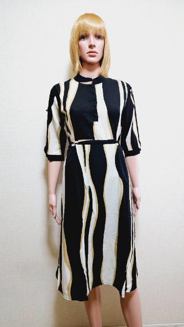 新品タグ付☆大きいL☆さらっと薄手素材が心地よい5連釦ワンピW153☆3点で即落 < 女性ファッション  新品タグ付☆大きいL☆さらっと薄手素材が心地よい5連釦ワンピW153☆3点で即落 < 女性ファッションの