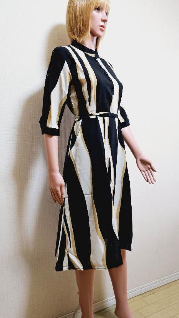 新品タグ付☆大きいL☆さらっと薄手素材が心地よい5連釦ワンピW153☆3点で即落 < 女性ファッション  新品タグ付☆大きいL☆さらっと薄手素材が心地よい5連釦ワンピW153☆3点で即落 < 女性ファッションの