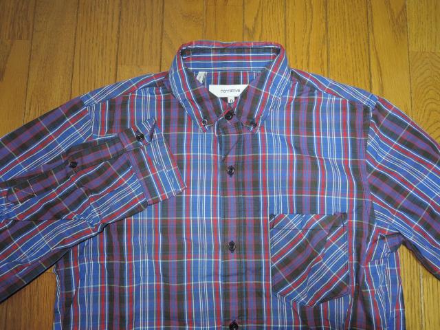 nonnative ノンネイティブ チェックシャツ 0 青系 薄手 長袖シャツ < ブランド  nonnative ノンネイティブ チェックシャツ 0 青系 薄手 長袖シャツ < ブランドの