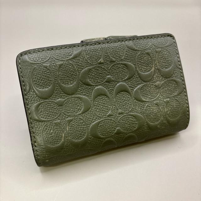 即決 COACH コーチ シグネチャー エンボス 二つ折り財布 < ブランド  即決 COACH コーチ シグネチャー エンボス 二つ折り財布 < ブランドの