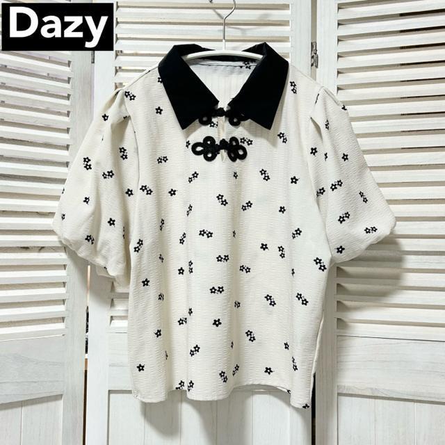 極美品 Dazy デイジー フレンチシック バブルスリーブ シフォンブラウス L < 女性ファッション  極美品 Dazy デイジー フレンチシック バブルスリーブ シフォンブラウス L  < 女性ファッションの