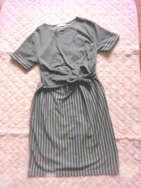 BS saddle*ウエスト結びストライプワンピ < 女性ファッション BS saddle*ウエスト結びストライプワンピ < 女性ファッションの