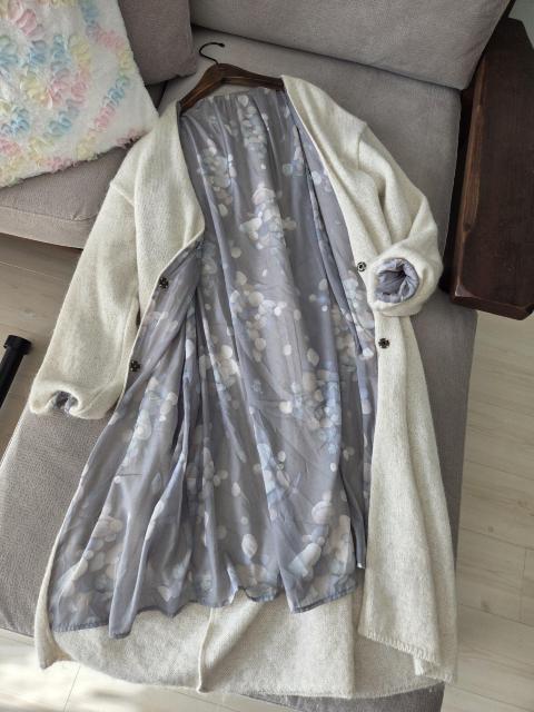 BEARDSLEY/アウター★定価4.3万♪ミルクカラーのモヘアロングカーデ < ブランド  BEARDSLEY/アウター★定価4.3万♪ミルクカラーのモヘアロングカーデ < ブランドの