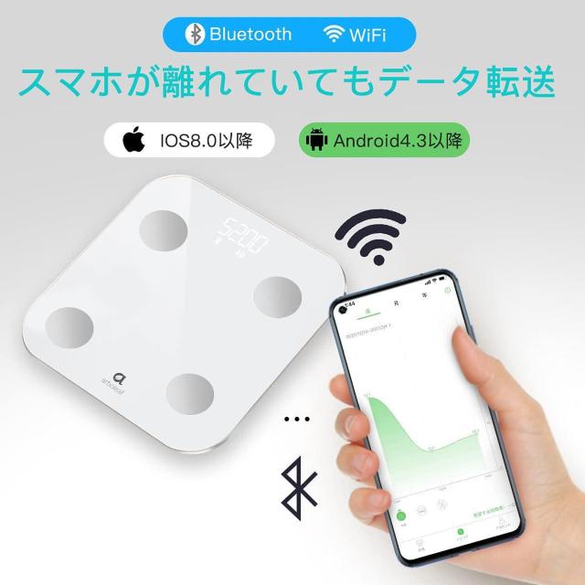 体重計 体組成計 体脂肪計 WiFi /Bluetooth対応 家庭用 スマートスケール < ヘルス/ビューティー  体重計 体組成計 体脂肪計 WiFi /Bluetooth対応 家庭用 スマートスケール < ヘルス/ビューティーの