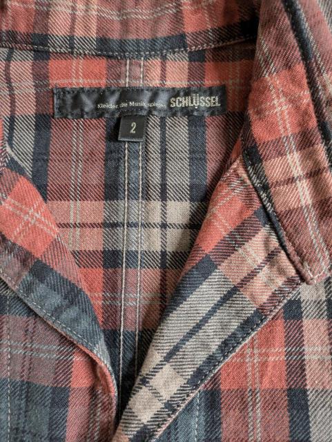 SCHLUSSEL シュリセル ネルシャツ かぎホック止め < ブランド SCHLUSSEL シュリセル ネルシャツ かぎホック止め < ブランドの