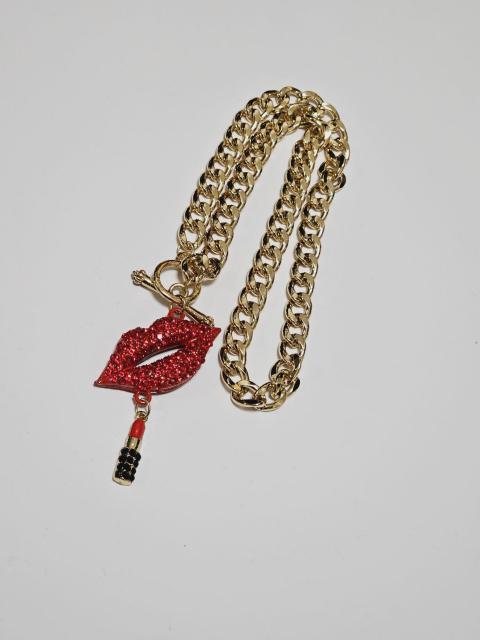 (202) 唇&口紅 ラインストーン 極太GOLDチェーンネックレス < 女性アクセサリー/時計 (202) 唇&口紅 ラインストーン 極太GOLDチェーンネックレス < 女性アクセサリー/時計の