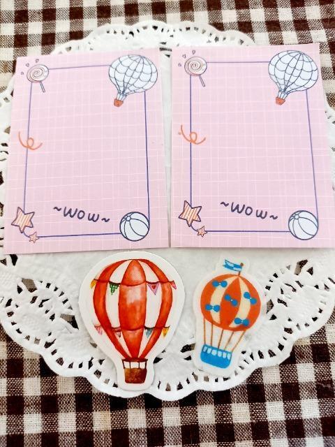 お裾分け☆気球柄メモ+シール☆ < インテリア/ライフ お裾分け☆気球柄メモ+シール☆ < インテリア/ライフの