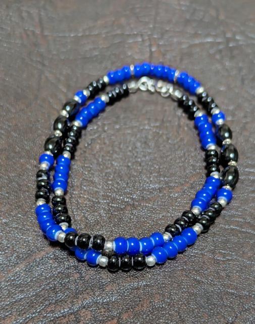 ホワイトハーツ★黒・紺★天然オニキス★SLV925★ビーズネックレス★新品未着用 < 女性アクセサリー/時計 ホワイトハーツ★黒・紺★天然オニキス★SLV925★ビーズネックレス★新品未着用 < 女性アクセサリー/時計の