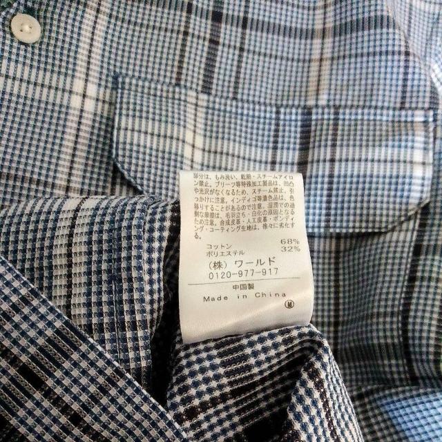 THE SHOP TK ワールド社 Mサイズ 美品 シャツ 半袖 チェック < 男性ファッション  THE SHOP TK ワールド社 Mサイズ 美品 シャツ 半袖 チェック < 男性ファッションの