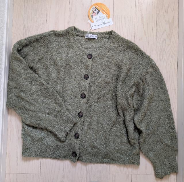 LL★Hina and Komachi★ブークレーふわふわカーディガン★グリーン★新品 < 女性ファッション LL★Hina and Komachi★ブークレーふわふわカーディガン★グリーン★新品 < 女性ファッションの