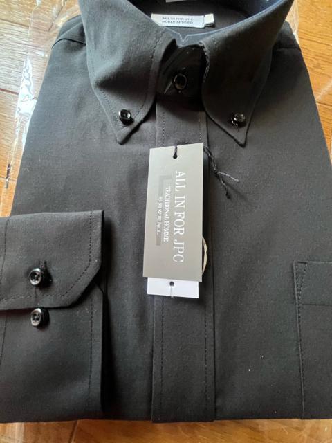 4Lサイズ!高貴紳士的!高貴品格!男際立つ!男の黒!形態安定!長袖ボタンダウンワイシャツ!新品!大きいサイズ! < 男性ファッション 4Lサイズ!高貴紳士的!高貴品格!男際立つ!男の黒!形態安定!長袖ボタンダウンワイシャツ!新品!大きいサイズ! < 男性ファッションの