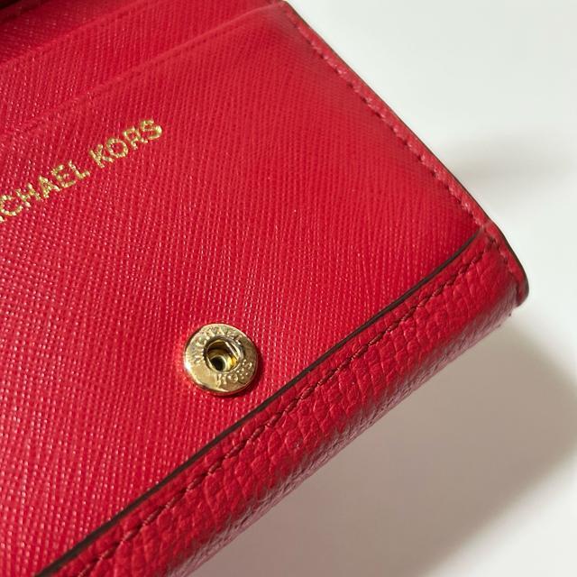 MICHAEL KORS マイケルコース レザー 二つ折り 財布 ウォレット 札入れ 小銭入れ カード入れ レディース レッド < ブランド MICHAEL KORS マイケルコース レザー 二つ折り 財布 ウォレット 札入れ 小銭入れ カード入れ レディース レッド < ブランドの