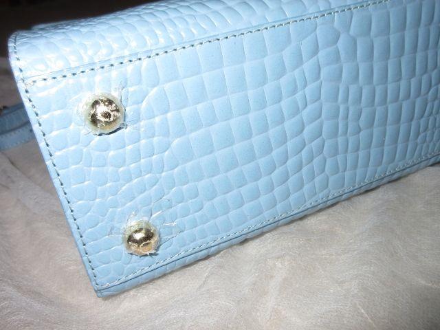 レストローズ*型押しハンドバッグ*牛革(ライトブルー) < ブランド  レストローズ*型押しハンドバッグ*牛革(ライトブルー) < ブランドの