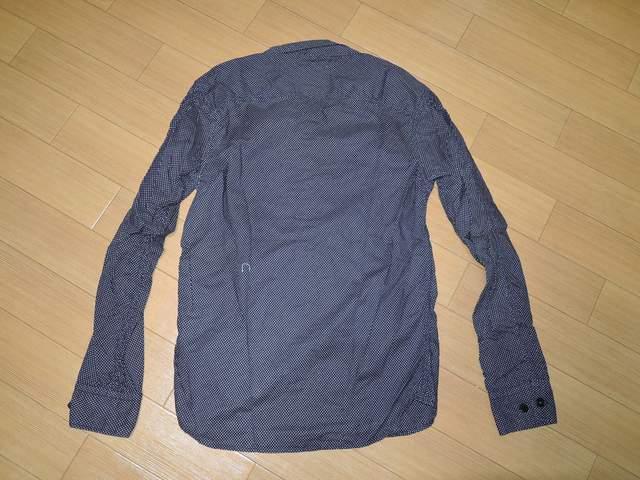 CHALLENGERチャレンジャー薄手ドット柄シャツS黒白 < 男性ファッション  CHALLENGERチャレンジャー薄手ドット柄シャツS黒白 < 男性ファッションの