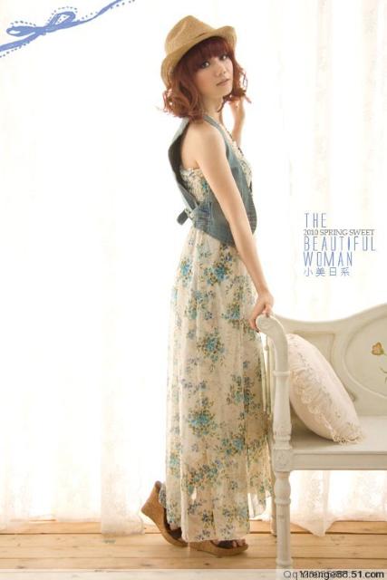 残1点特別値引き790円★ベストセラー シフォン花柄ワンピース裏地付F < 女性ファッション  残1点特別値引き790円★ベストセラー シフォン花柄ワンピース裏地付F < 女性ファッションの