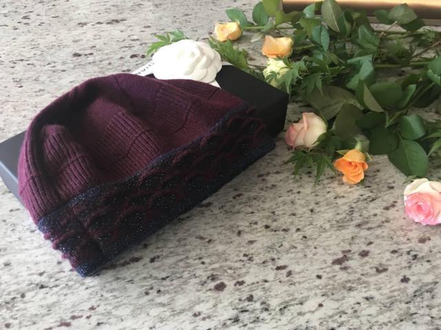 ★正規品★CHANEL★カシミヤココマークニット帽★ボルドー★ < ブランド  ★正規品★CHANEL★カシミヤココマークニット帽★ボルドー★ < ブランドの