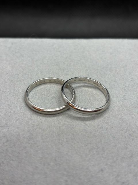 即決 Cartier カルティエ Pt950 プラチナ リング 指輪 2個セット < ブランド  即決 Cartier カルティエ Pt950 プラチナ リング 指輪 2個セット < ブランドの