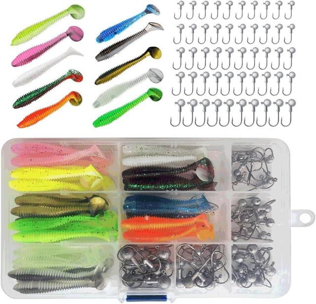 ワーム ルアー ルアーセット ジグヘッド 100個セット < レジャー/スポーツ ワーム ルアー ルアーセット ジグヘッド 100個セット < レジャー/スポーツの