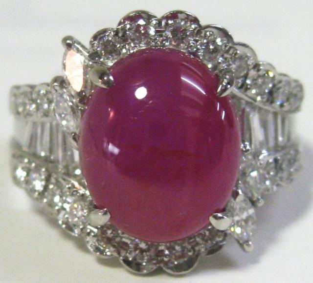 極美品 Pt900プラチナリング スタールビー6.745ct ダイヤ1.13ct < 女性アクセサリー/時計 極美品 Pt900プラチナリング スタールビー6.745ct ダイヤ1.13ct < 女性アクセサリー/時計の