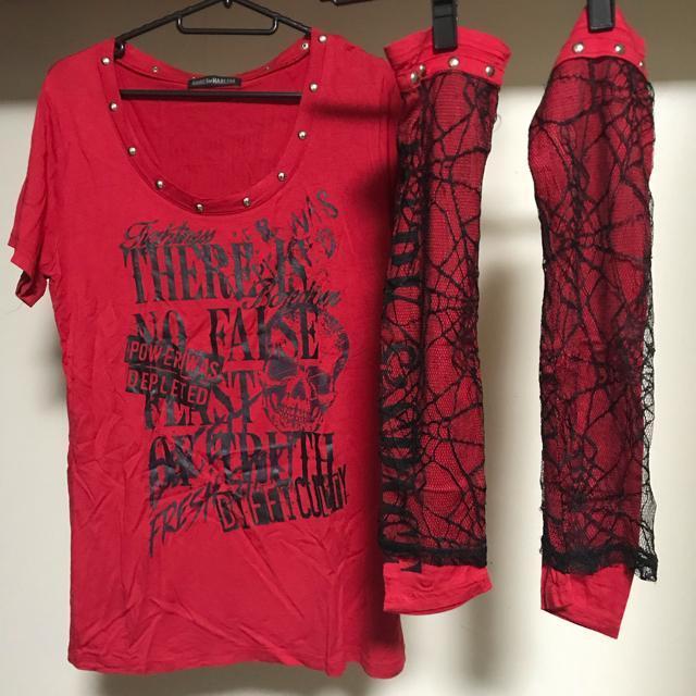 【送料込】ghost of harlem 2Way Tシャツ アームカバー 付き 稀少品 Y2K 00s 平成ギャル ROCK < ブランド 【送料込】ghost of harlem 2Way Tシャツ アームカバー 付き 稀少品 Y2K 00s 平成ギャル ROCK < ブランドの