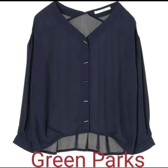 新品 Green Parks  ピンボタンVネックブラウス    フリーサイズ < 女性ファッション  新品 Green Parks  ピンボタンVネックブラウス    フリーサイズ  < 女性ファッションの