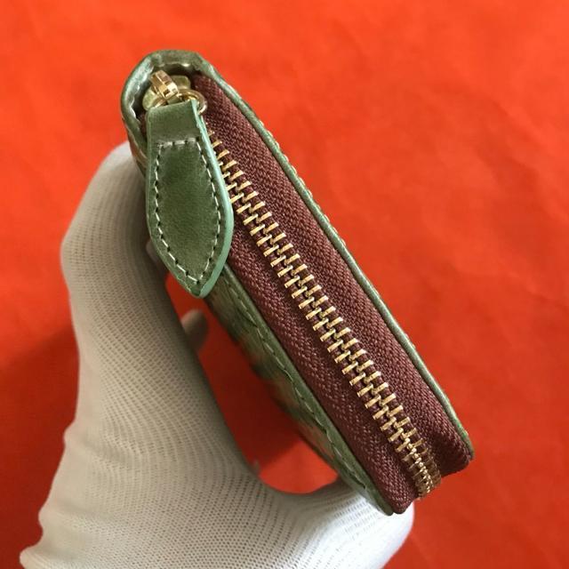 グリーン 緑 ハンドメイド 新品 ブライドレザー ヌメ革/本革 編み込み メンズ財布 長財布  ラウンドファスナー < 男性ファッション  グリーン 緑 ハンドメイド 新品 ブライドレザー ヌメ革/本革 編み込み メンズ財布 長財布  ラウンドファスナー < 男性ファッションの