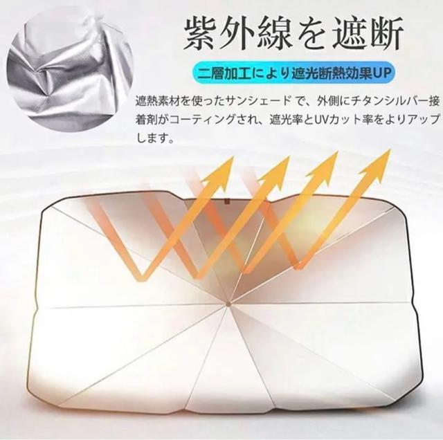 日除け折畳み傘 車用サンシェード 傘型 車用パラソル フロントシェード 遮光遮熱 UV紫外線カット暑さ対策 収納ポーチ付きMサイズ < 自動車/バイク 日除け折畳み傘 車用サンシェード 傘型 車用パラソル フロントシェード 遮光遮熱 UV紫外線カット暑さ対策 収納ポーチ付きMサイズ < 自動車/バイク