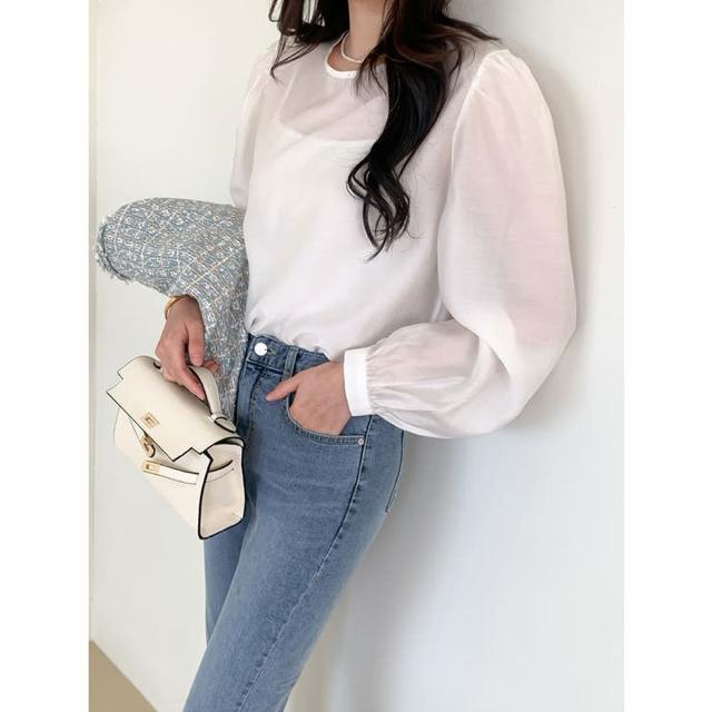 定価4,895円【新品】エレガント サテンブラウス●アイボリー●F●光沢 韓国ファッション < 女性ファッション 定価4,895円【新品】エレガント サテンブラウス●アイボリー●F●光沢 韓国ファッション < 女性ファッションの