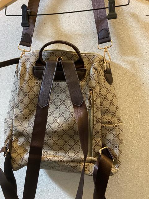 新品焦茶柄2wayショルダーリュック < 女性ファッション  新品焦茶柄2wayショルダーリュック < 女性ファッションの