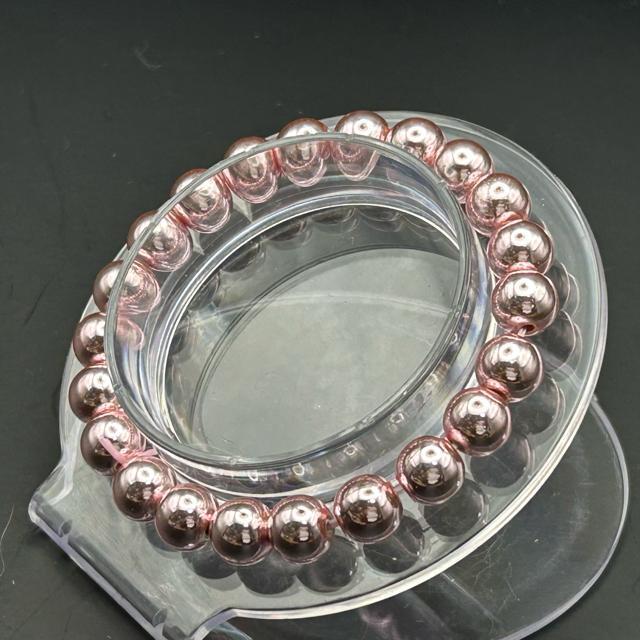ピンクヘマタイト ブレスレット 約8mm 内径約14.5cm < 女性アクセサリー/時計  ピンクヘマタイト ブレスレット 約8mm 内径約14.5cm < 女性アクセサリー/時計の