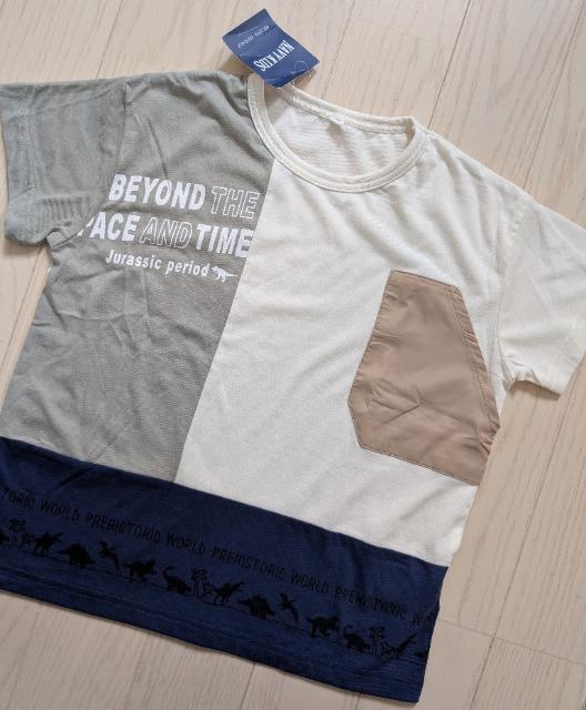 120★NAVY KIDS★ポケットつき★切り替え半袖Tシャツ★新品★送料無料 < キッズ/ベビー  120★NAVY KIDS★ポケットつき★切り替え半袖Tシャツ★新品★送料無料 < キッズ/ベビーの