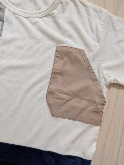 120★NAVY KIDS★ポケットつき★切り替え半袖Tシャツ★新品★送料無料 < キッズ/ベビー  120★NAVY KIDS★ポケットつき★切り替え半袖Tシャツ★新品★送料無料 < キッズ/ベビーの
