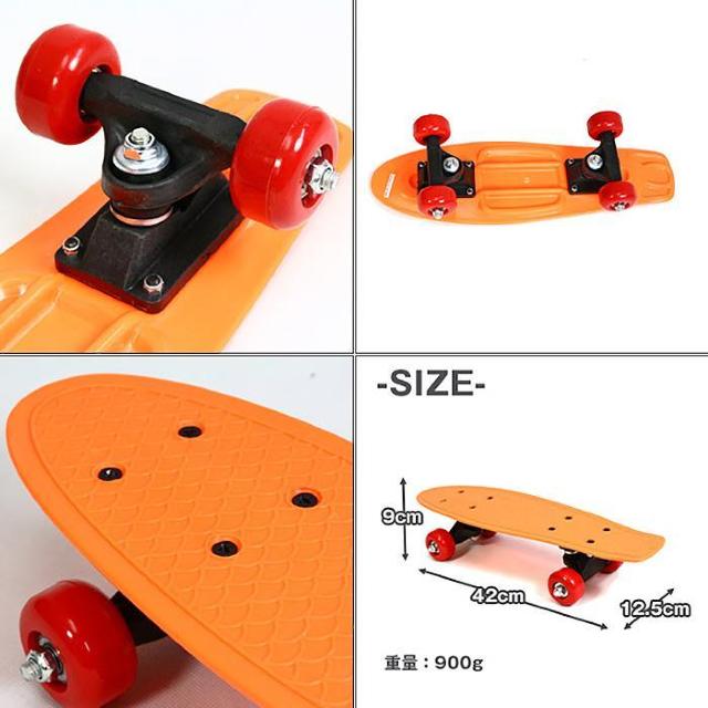★ミニサイズ★ スケートボード 初心者向け 滑り止め 軽量 橙色 他カラー有 < レジャー/スポーツ  ★ミニサイズ★ スケートボード 初心者向け 滑り止め 軽量 橙色 他カラー有 < レジャー/スポーツの