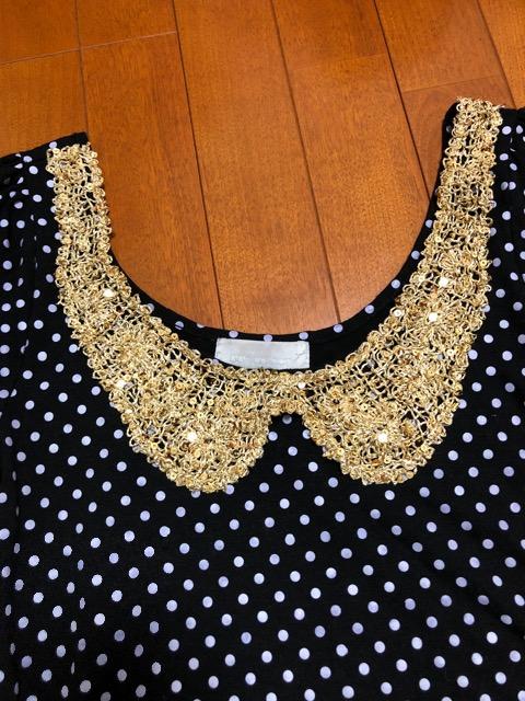 bonika dot☆スパンコール衿ドットワンピース < ブランド  bonika dot☆スパンコール衿ドットワンピース < ブランドの