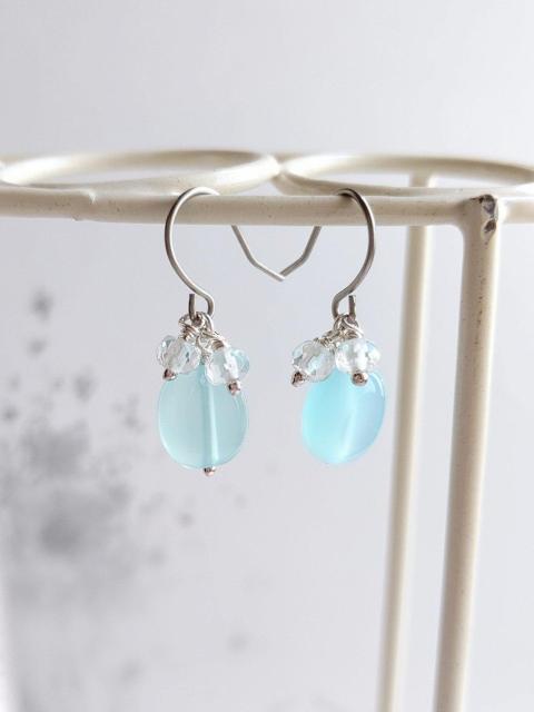 *シーブルーのピアス*silver 19022 < 女性ファッション  *シーブルーのピアス*silver 19022 < 女性ファッションの