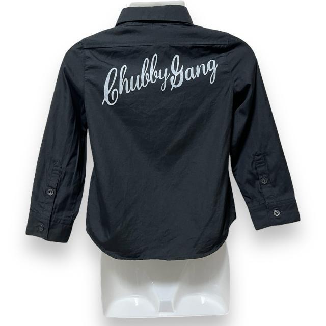 【CHUBBYGANG/90】BACKロゴプリント入シャツ☆黒シャツ < ブランド  【CHUBBYGANG/90】BACKロゴプリント入シャツ☆黒シャツ < ブランドの